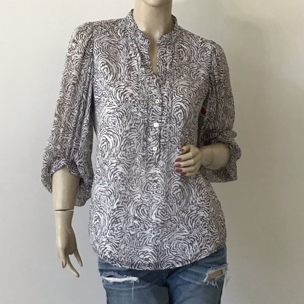 Diane von Furstenberg Floral Silk‎ Syrah top 2